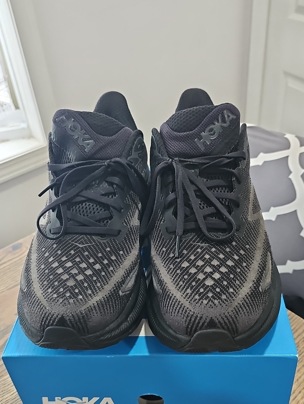 Hoka Men’s Black Mesh Athletic Running Shoes